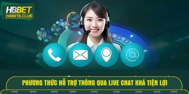 Phương thức hỗ trợ thông qua live chat khá tiện lợi